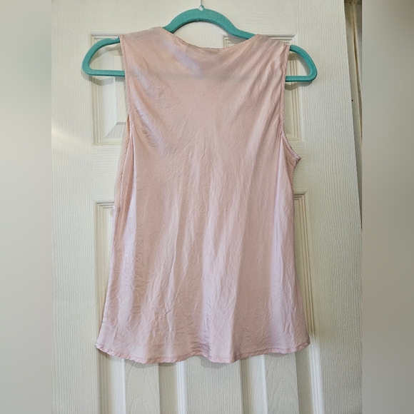 Pink Silk Sleeveless Top - Picture 2 of 4